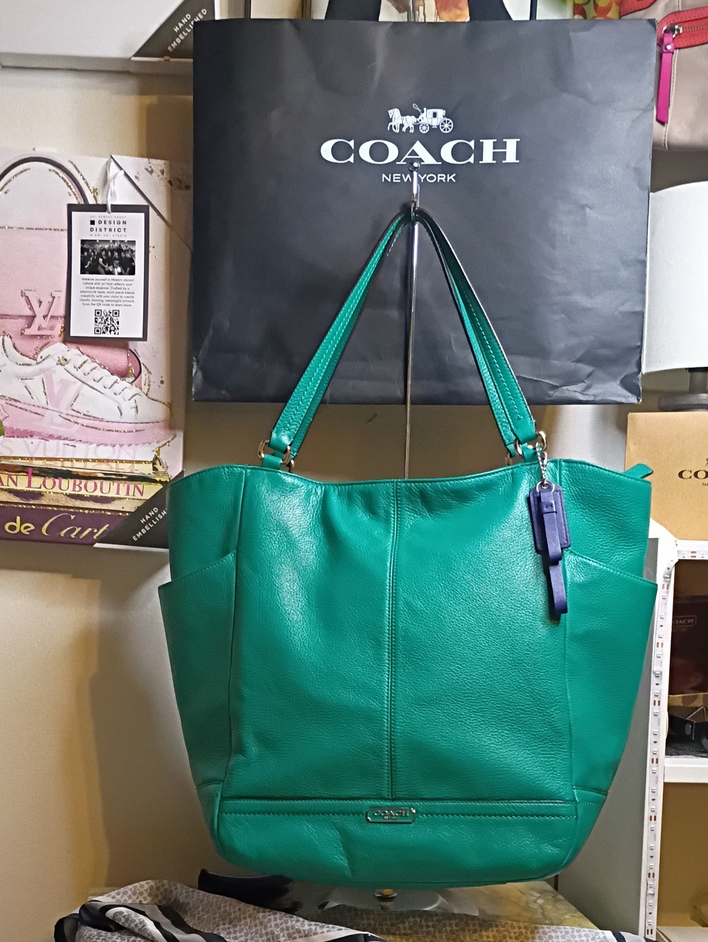 Coach Park Leather North South Tote
